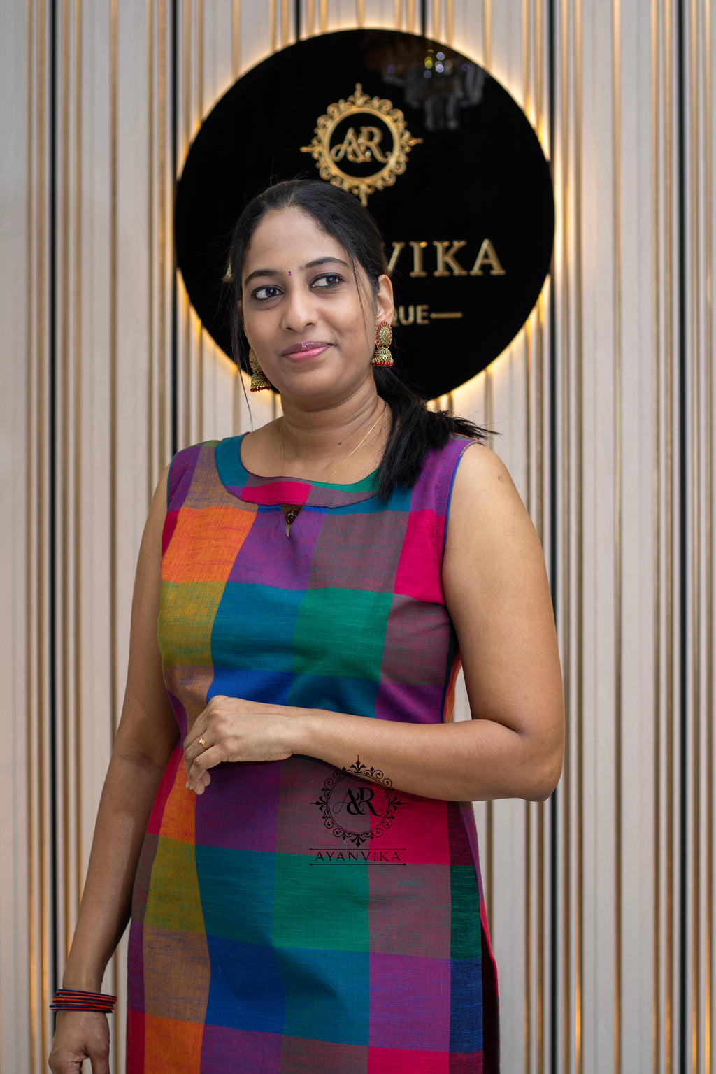 Madras Check Handloom Co-ord Set