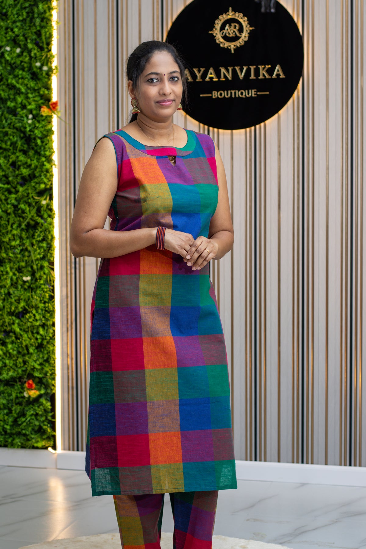 Madras Check Handloom Co-ord Set