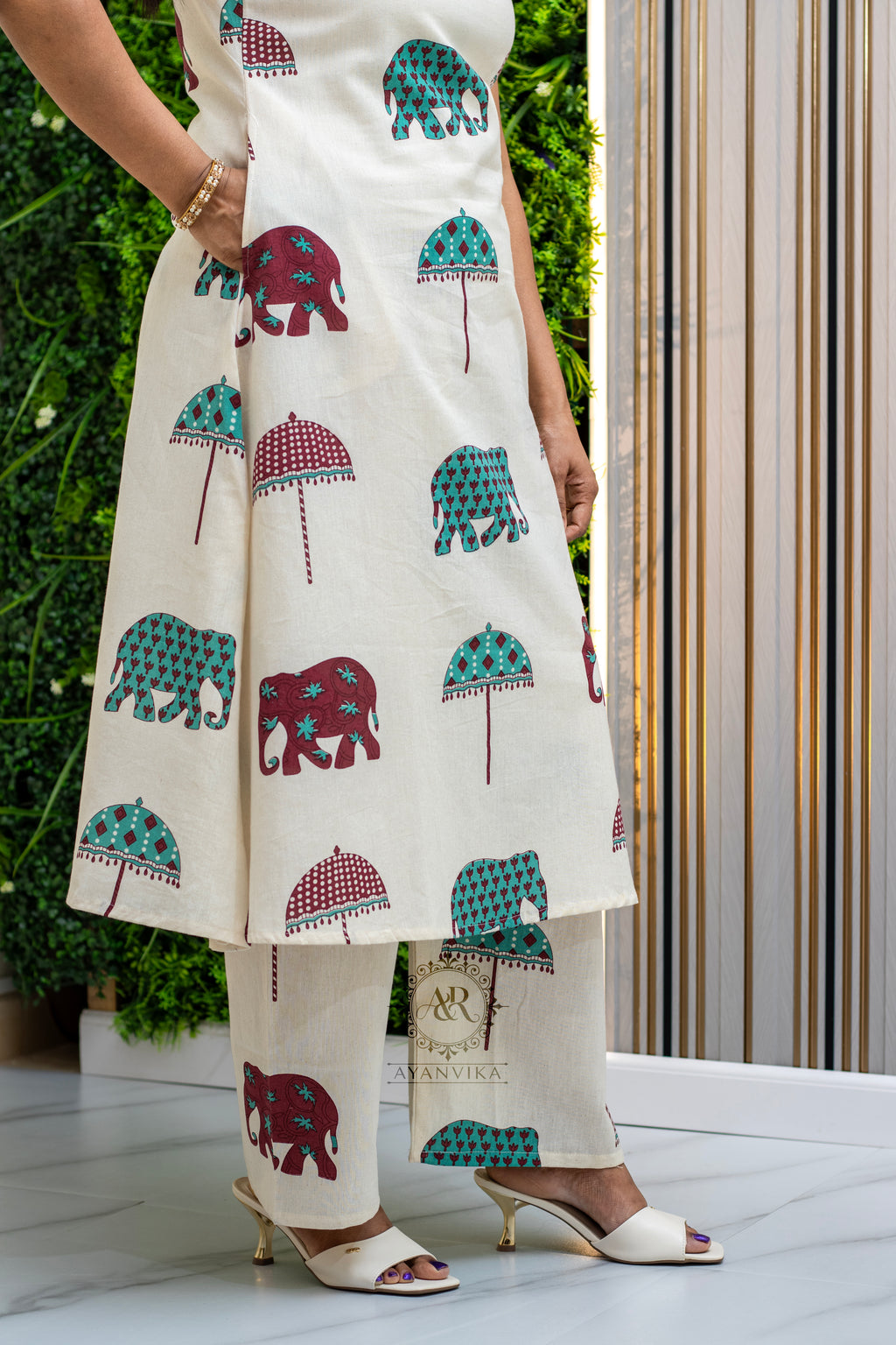 Premium Floral Fine cotton Flex Kurta & Palazzo set