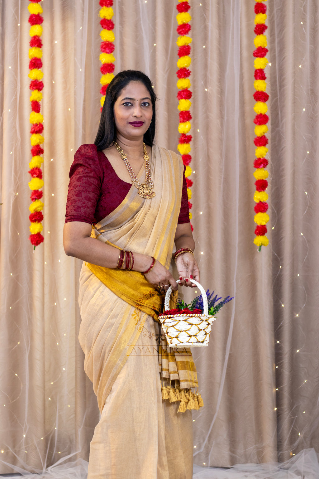 Tissue organza Saree