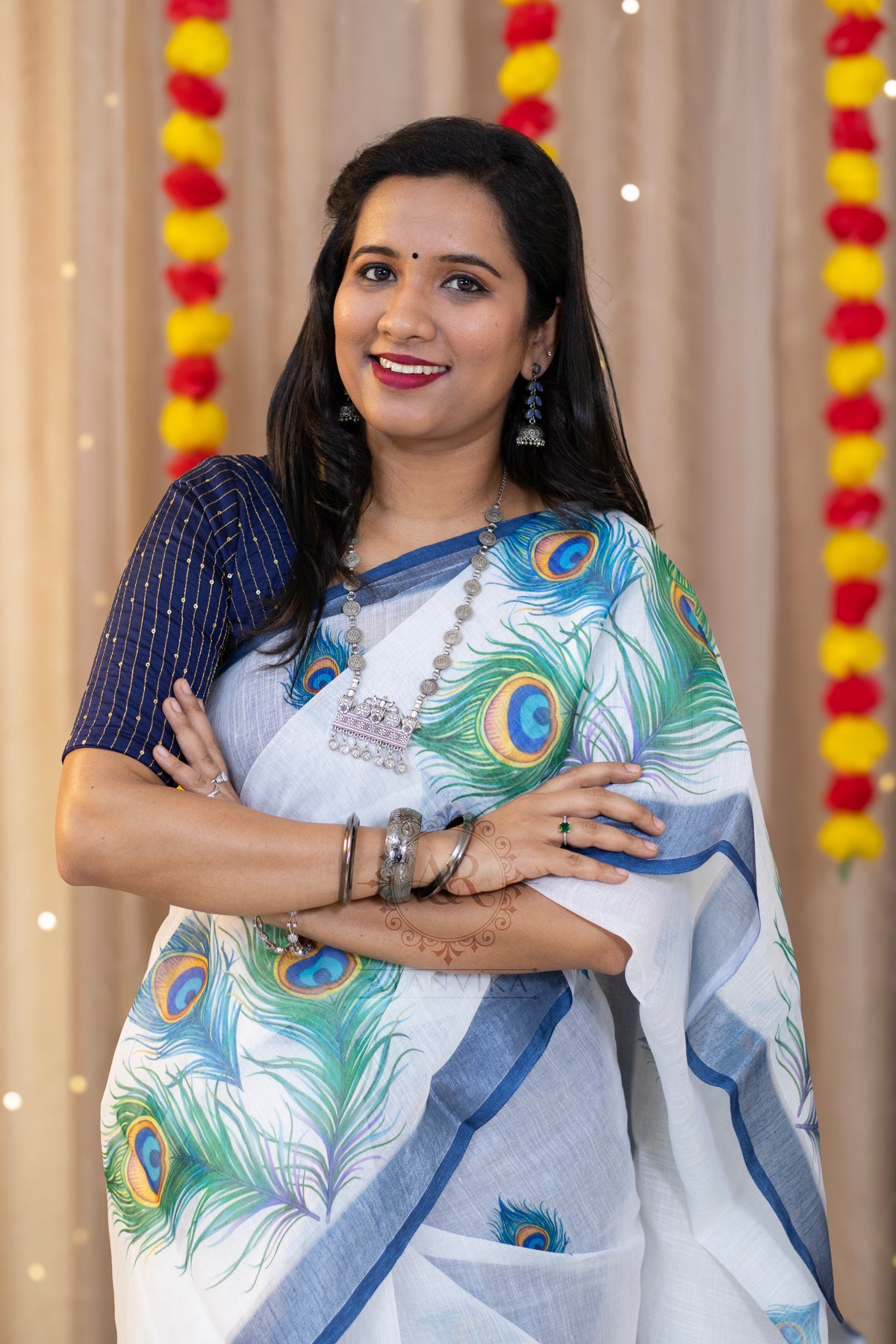 Handloom Linen Cotton Saree Set