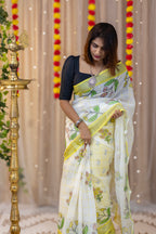 Handloom Linen Cotton Sarees with Blouse