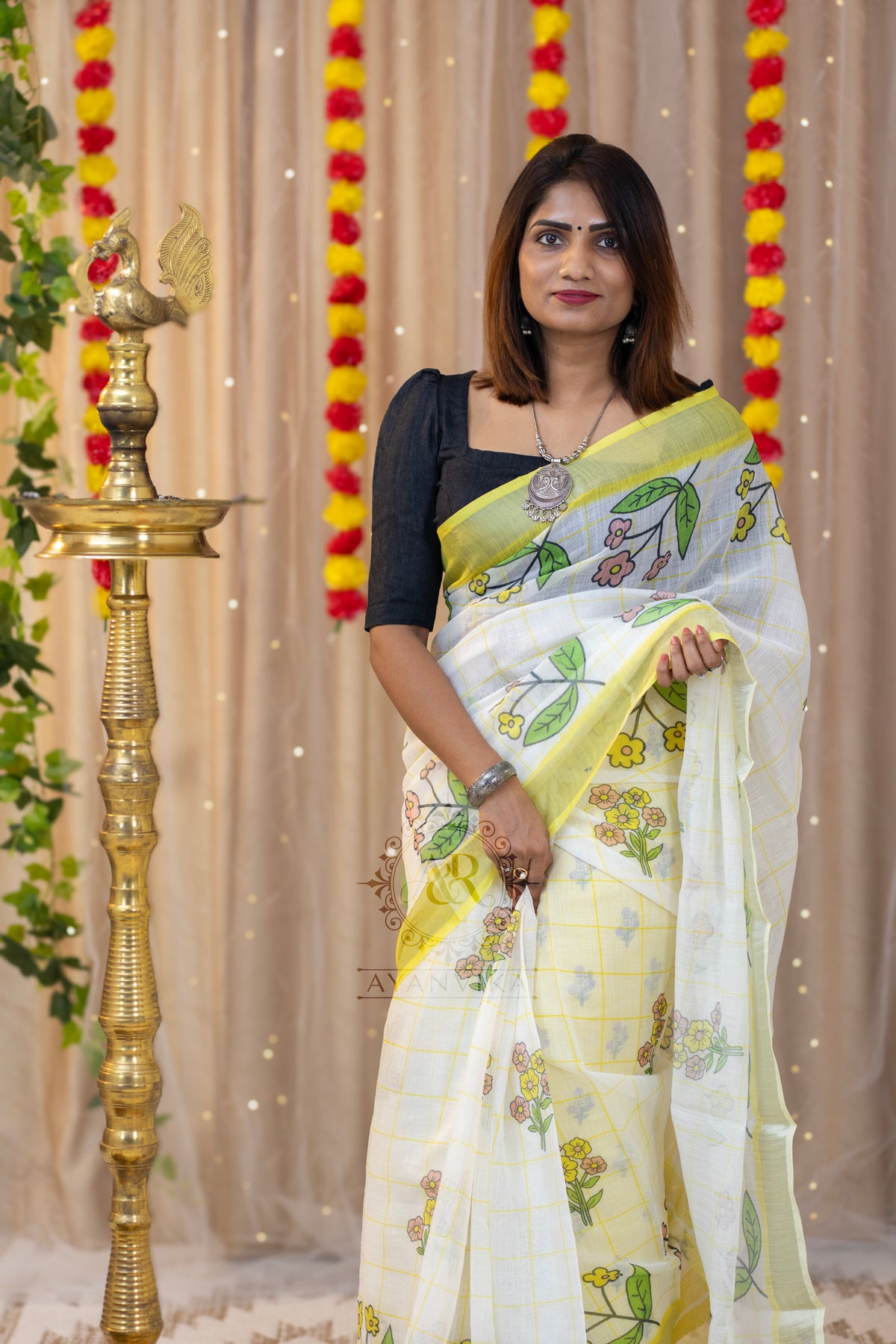 Handloom Linen Cotton Sarees with Blouse