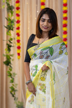 Handloom Linen Cotton Sarees with Blouse