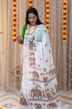 Handloom Linen Cotton Saree Set