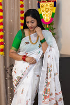 Handloom Linen Cotton Saree Set