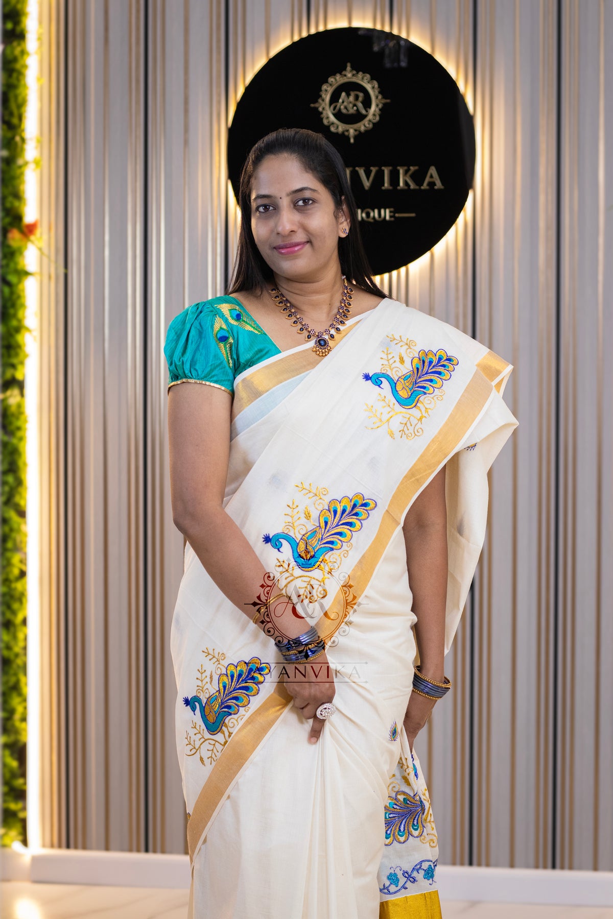 Traditional Kasavu Saree