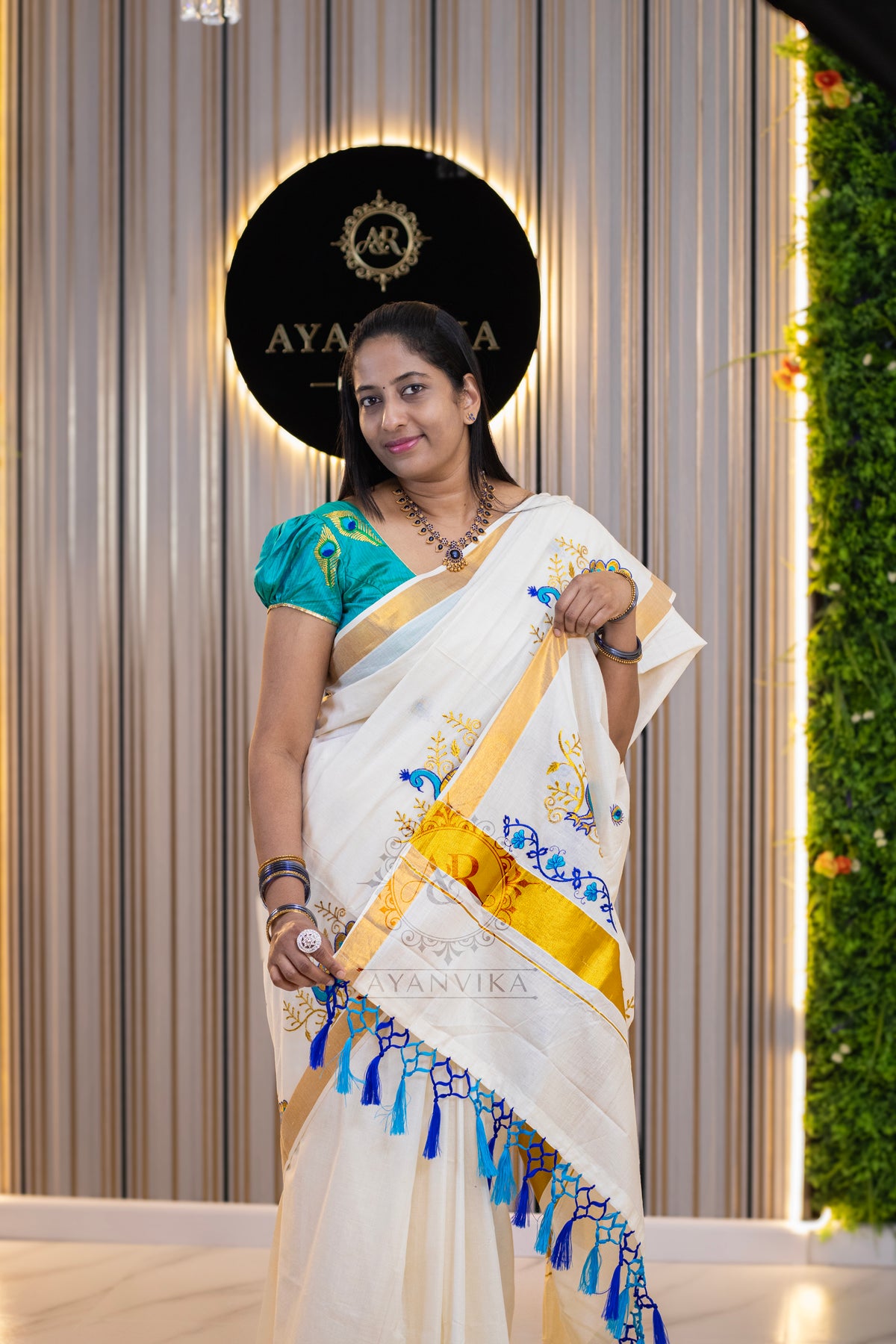 Traditional Kasavu Saree