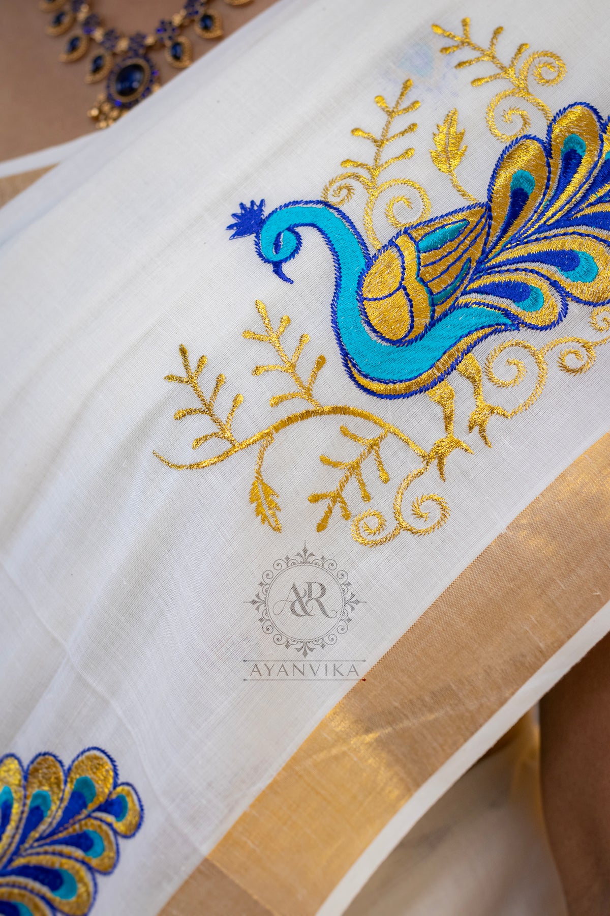 Traditional Kasavu Saree
