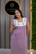 Pink Blossom Cotton Frock Nighty