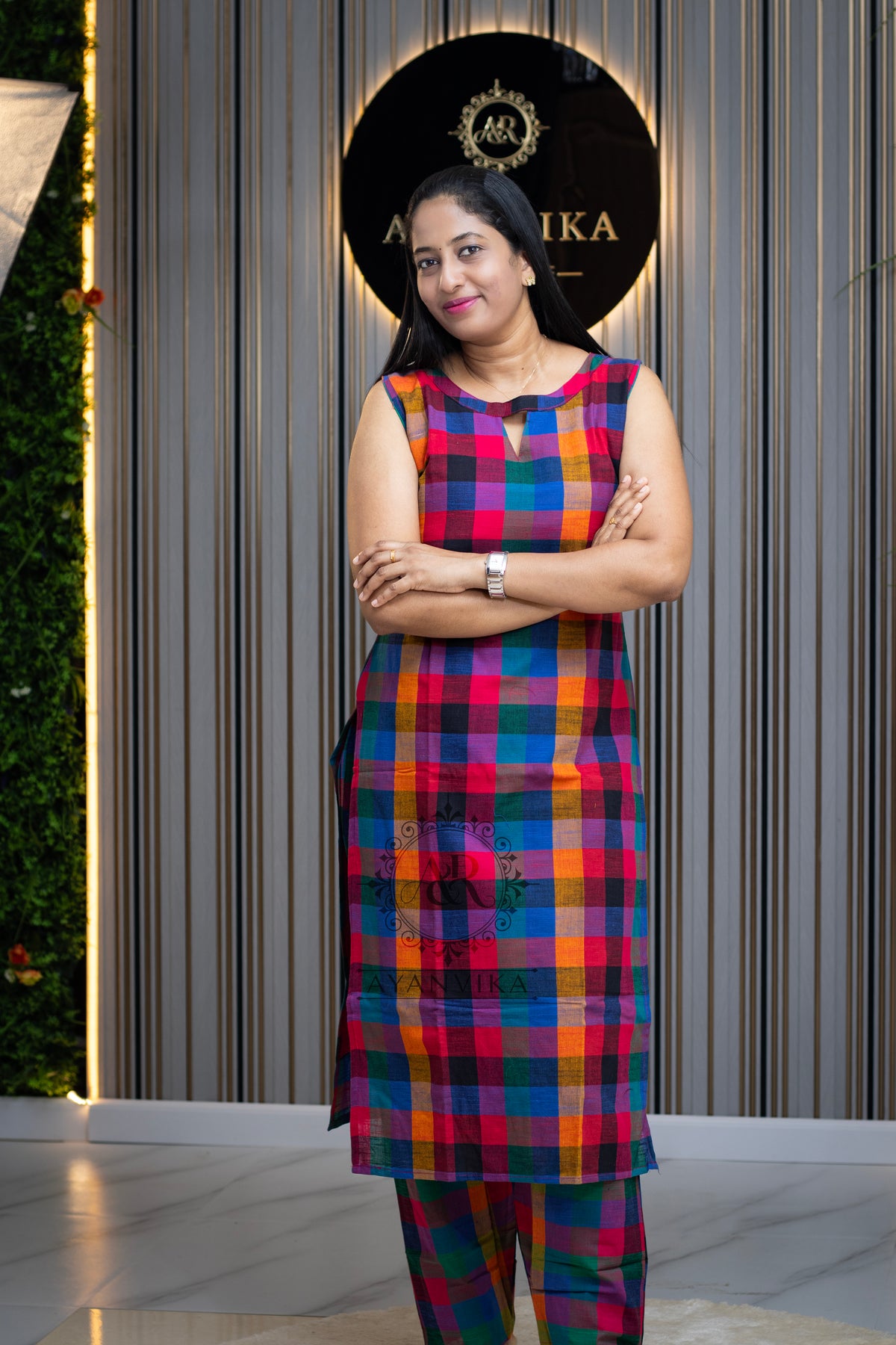 Madras Check Handloom Co-ord Set