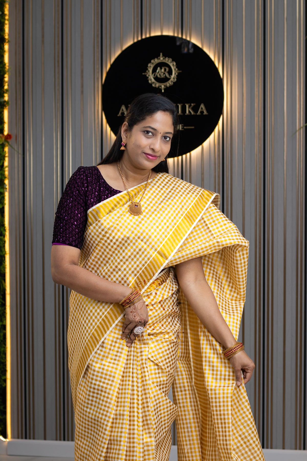 Kerala Micro Check Saree