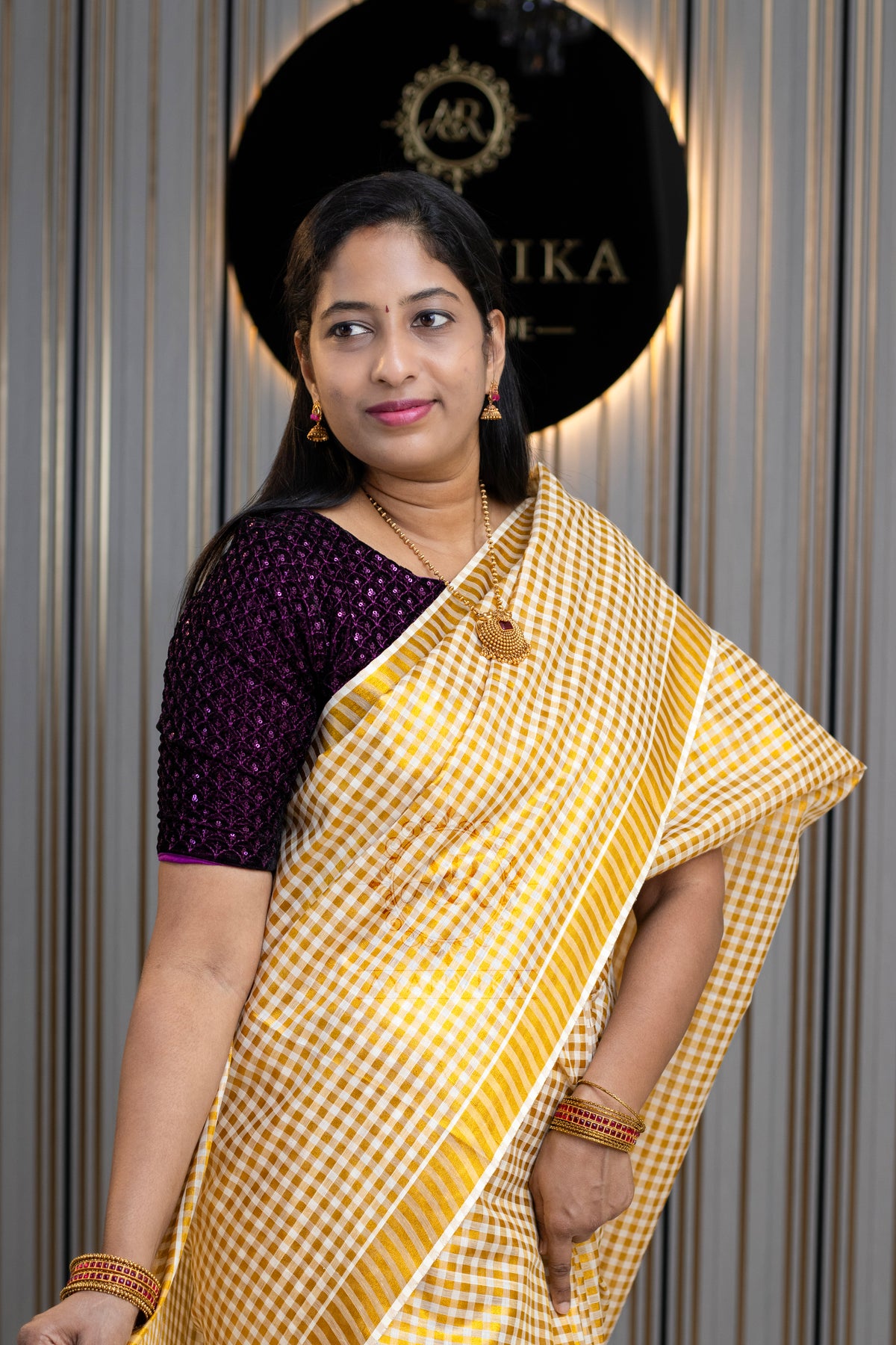 Kerala Micro Check Saree