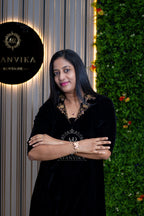 Royal Velvet Aline Top with Aari embroidery