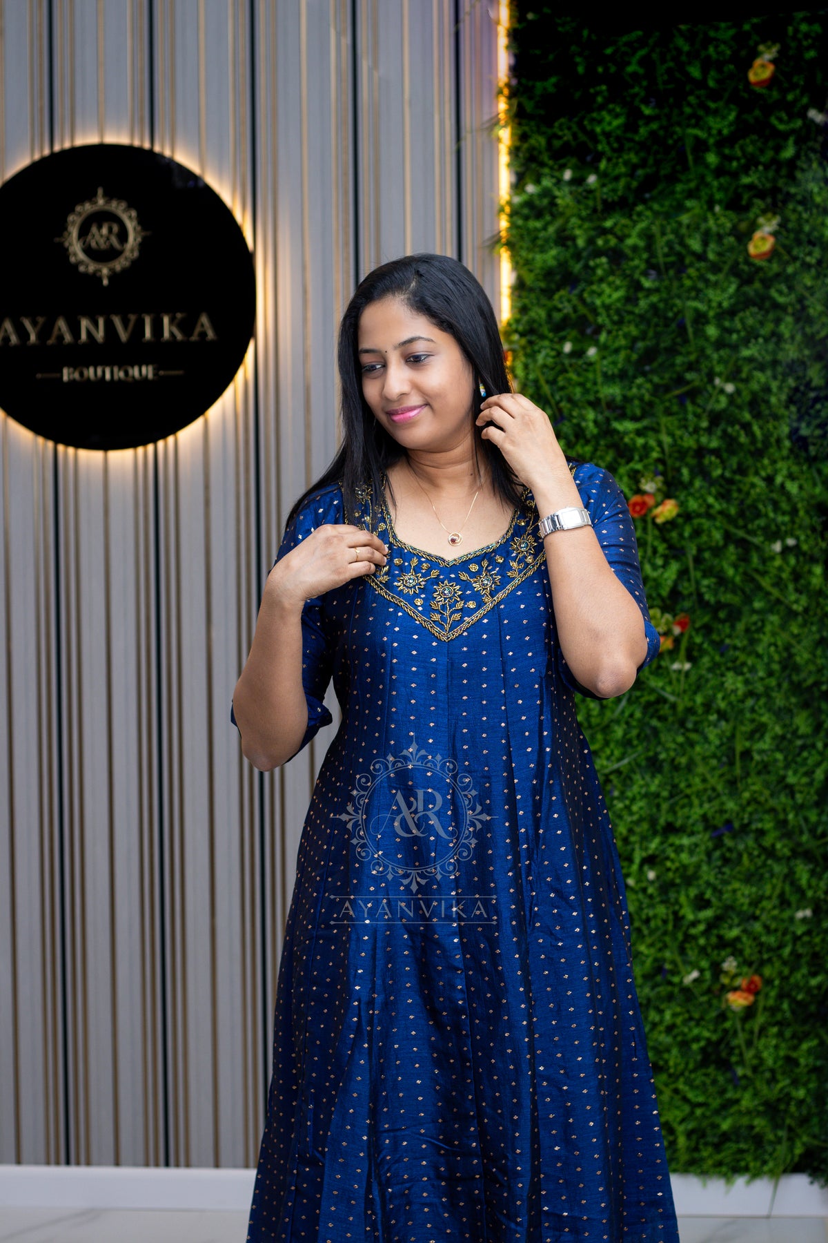 Vichithra silk Aline Top