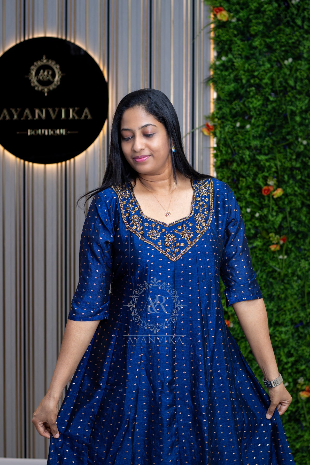 Vichithra silk Aline Top