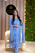 Premium Mull Chanderi Silk 3 Pcs Set
